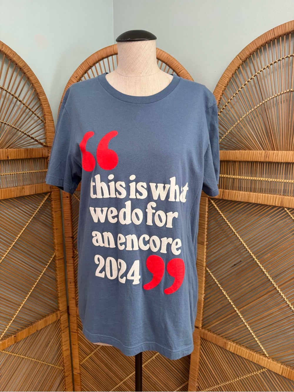 PULP Blue Graphic Tee Encore 2024 with White & Red Print